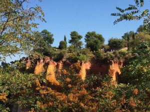 Red and green in Roussillon