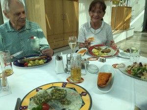 Spinach dumpling at the Abbey