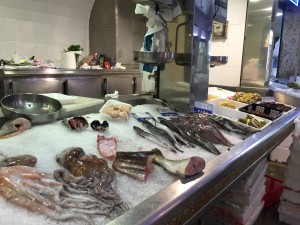 The market with plenty of pulpo for sale - octopus