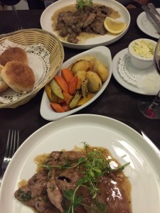 First dinner in Malta