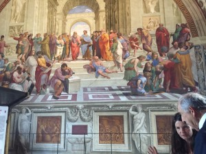 One of the Raphael rooms in the museum