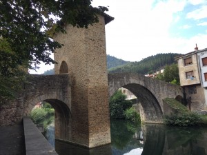 Ancient Roman bridge on Balmasedes 
