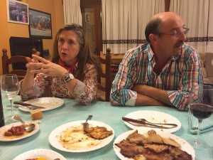 Araceli, wife of Miguel and Fernando, one of the brothers Banales