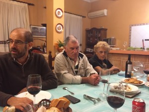 Miguel, Ignacio, husband of Loly, and Loly, one of the sisters Banales