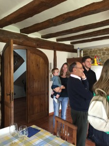 Luisa and the baby Oliver at their home